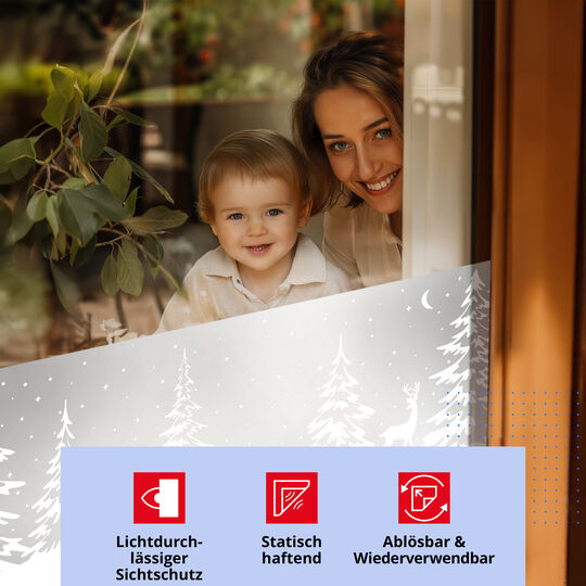 Fensterfolie static window border White Forest image number null